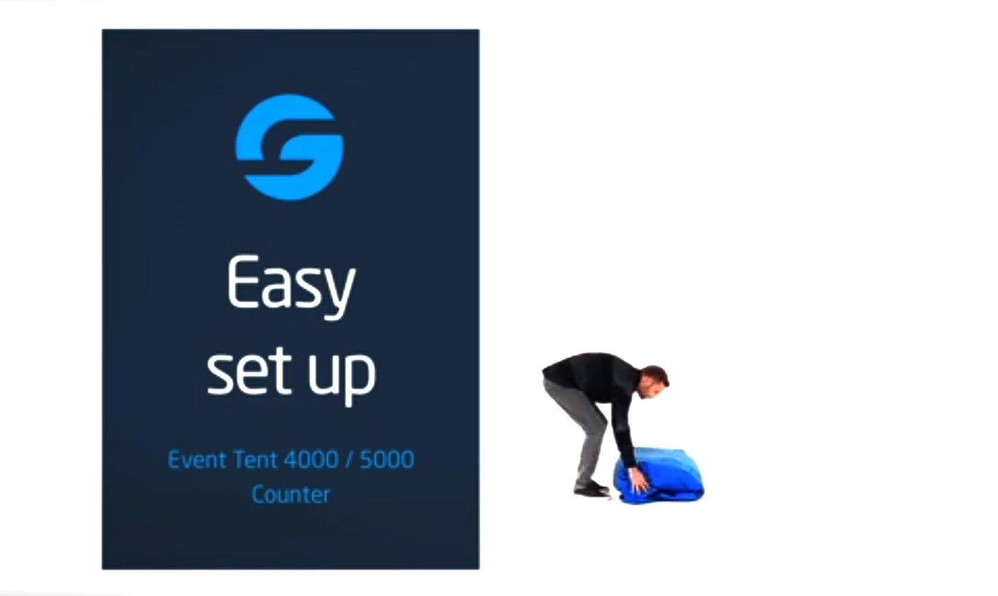 Aufbau des Gybe Event Zeltes