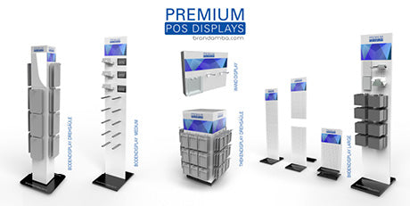 Premium Displays / Thekendisplays / Drehsäule / Bodendisplays / Wanddisplays