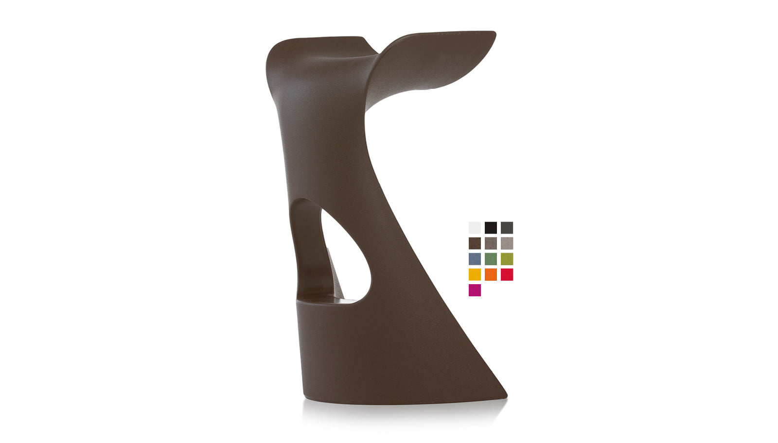 Slide KONCORD Barstuhl | Chocolate Brown / Braun | Design Karim Rashid