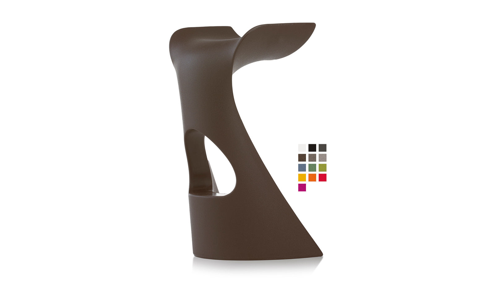 Slide KONCORD Barstuhl | Chocolate Brown / Braun | Design Karim Rashid