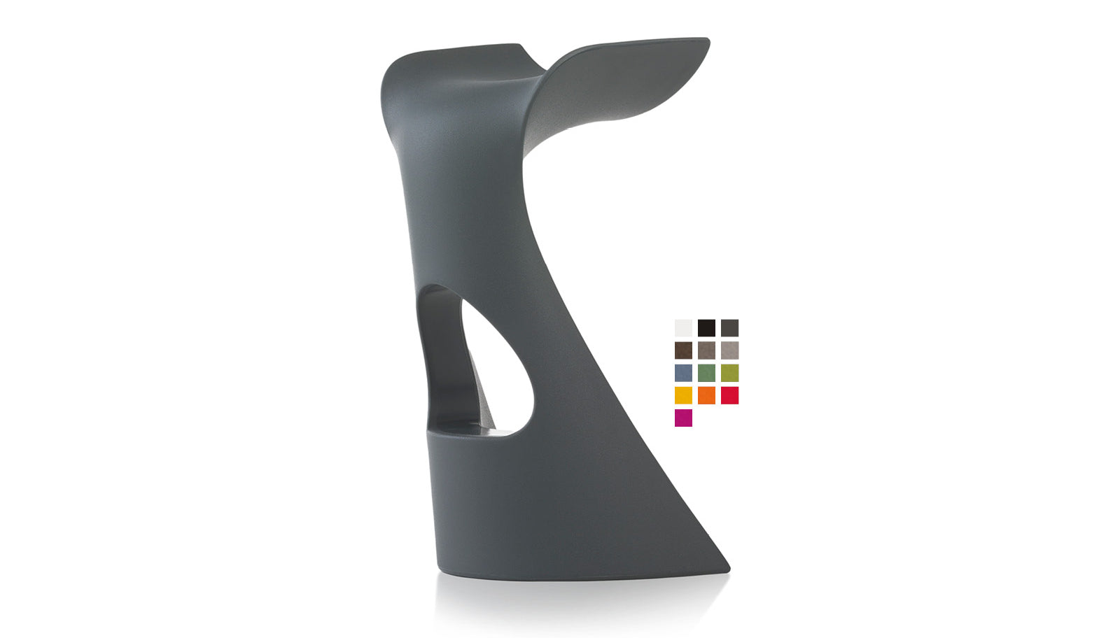 Slide KONCORD Barstuhl | Elephant Grey / Grau | Design Karim Rashid