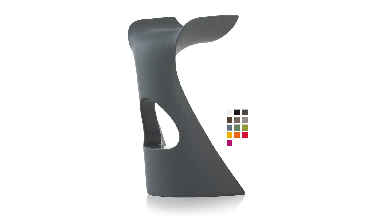 Slide KONCORD Barstuhl | Elephant Grey / Grau | Design Karim Rashid