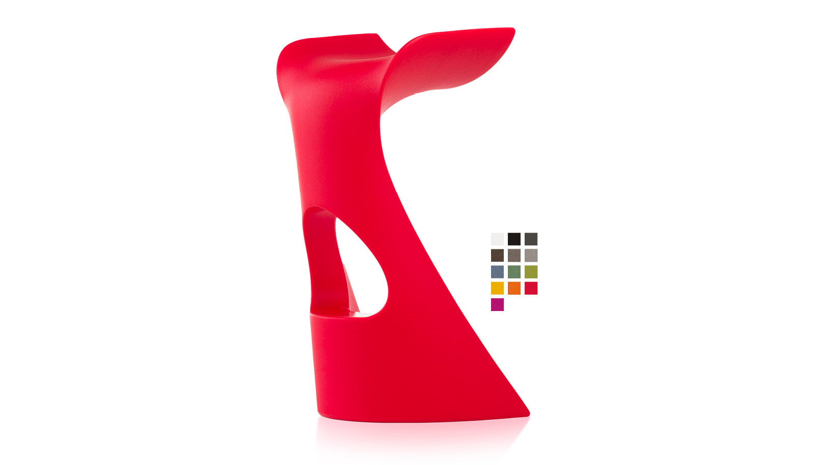Slide KONCORD Barstuhl | Flame Red / Rot | Design Karim Rashid