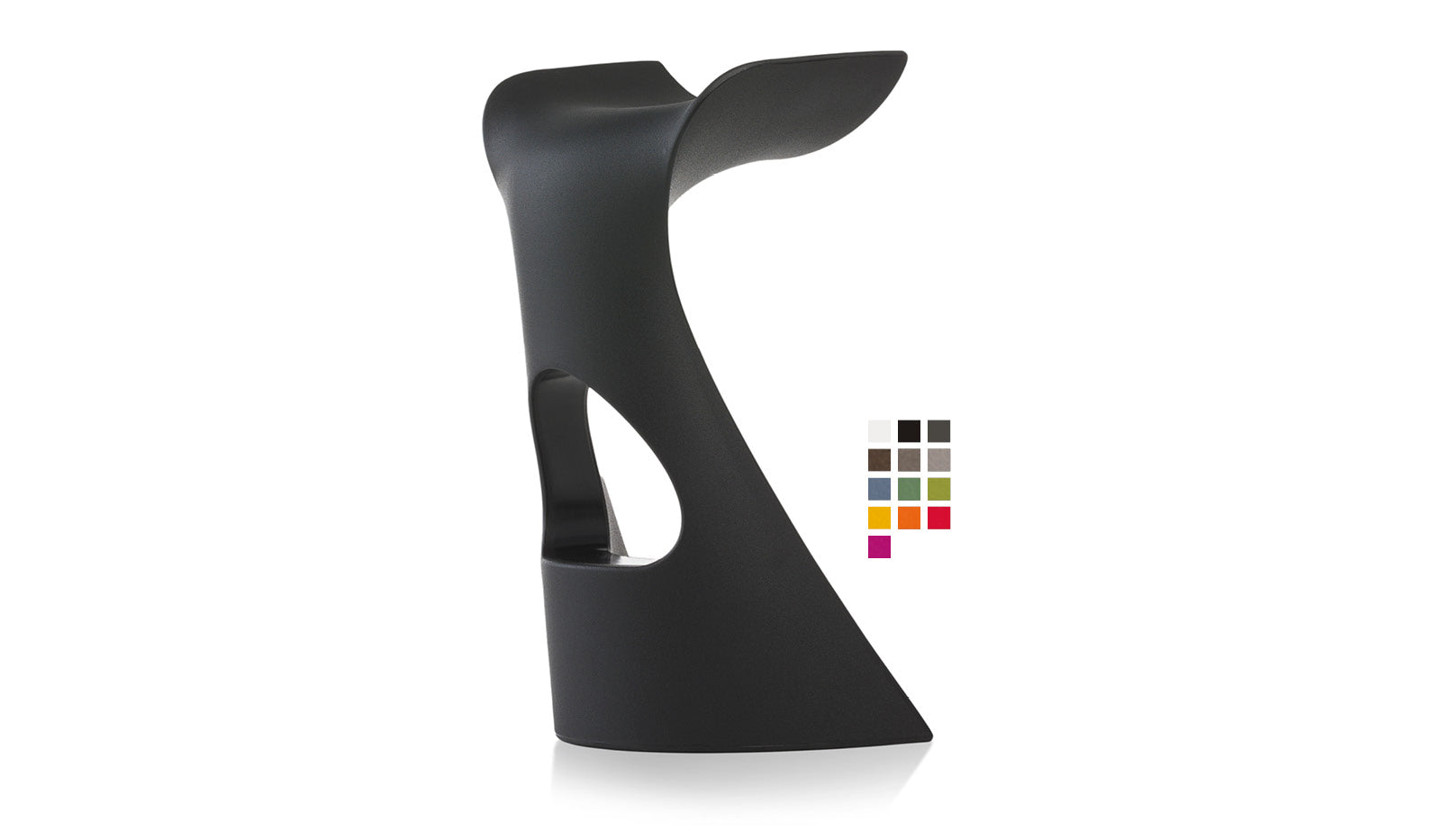 Slide KONCORD Barstuhl | Jet Black / Schwarz | Design Karim Rashid