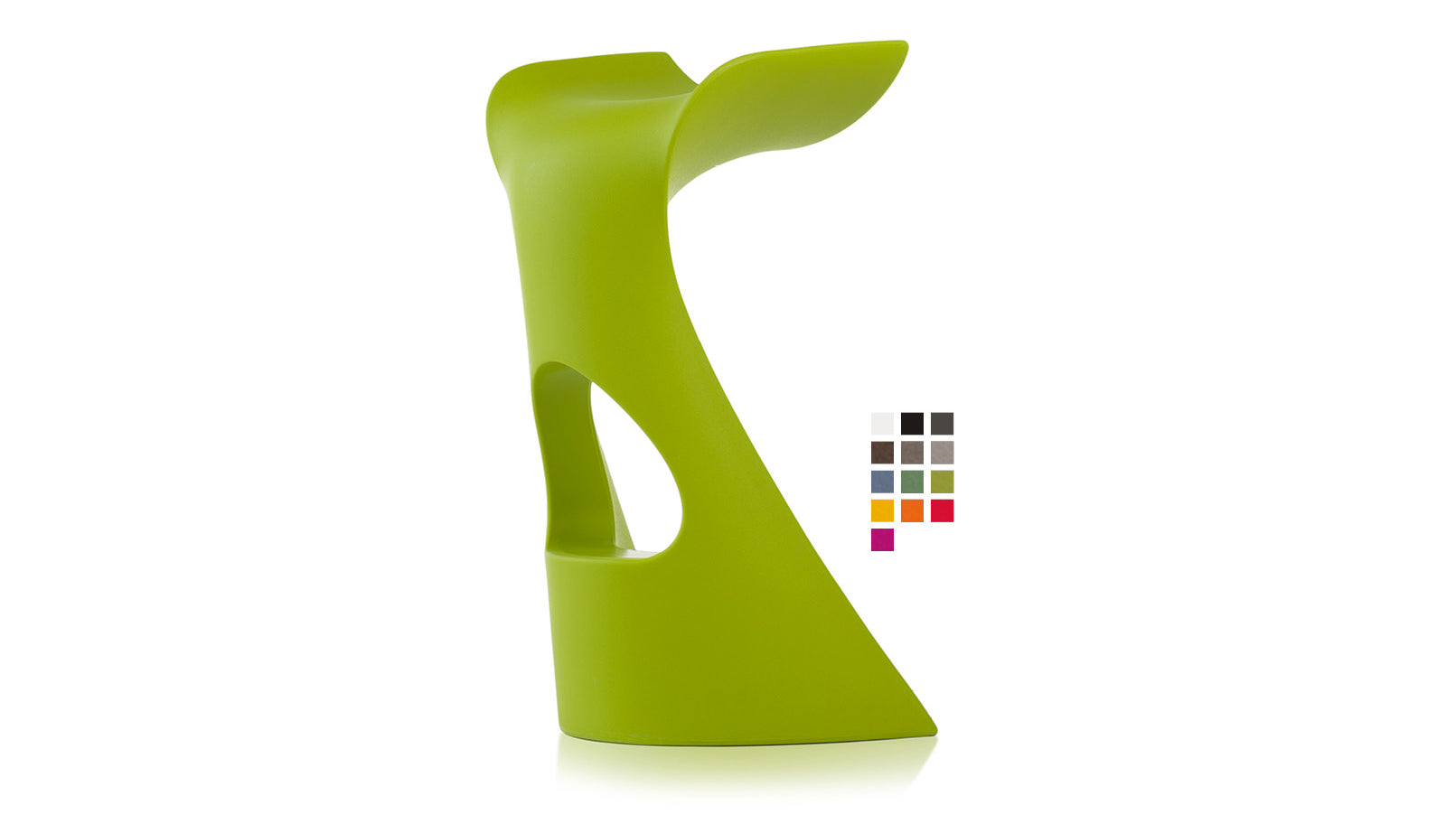 Slide KONCORD Barstuhl | Lime Green / Limetten Grün | Design Karim Rashid