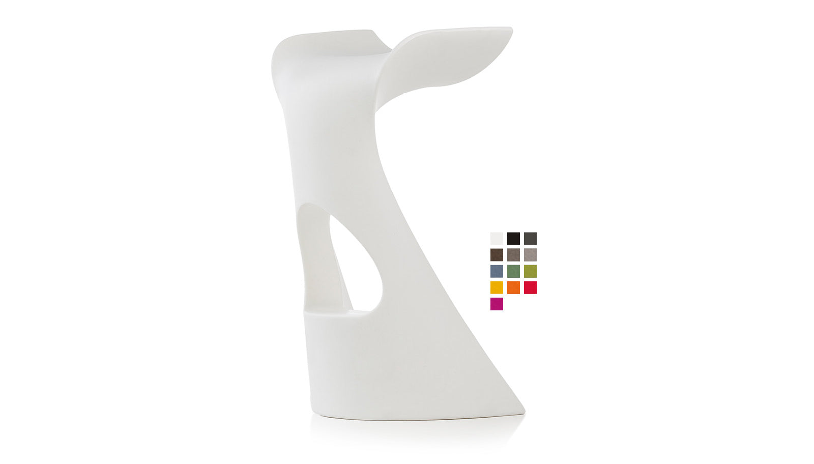 Slide KONCORD Barstuhl | Farbe Milky White / Weiß | Design Karim Rashid