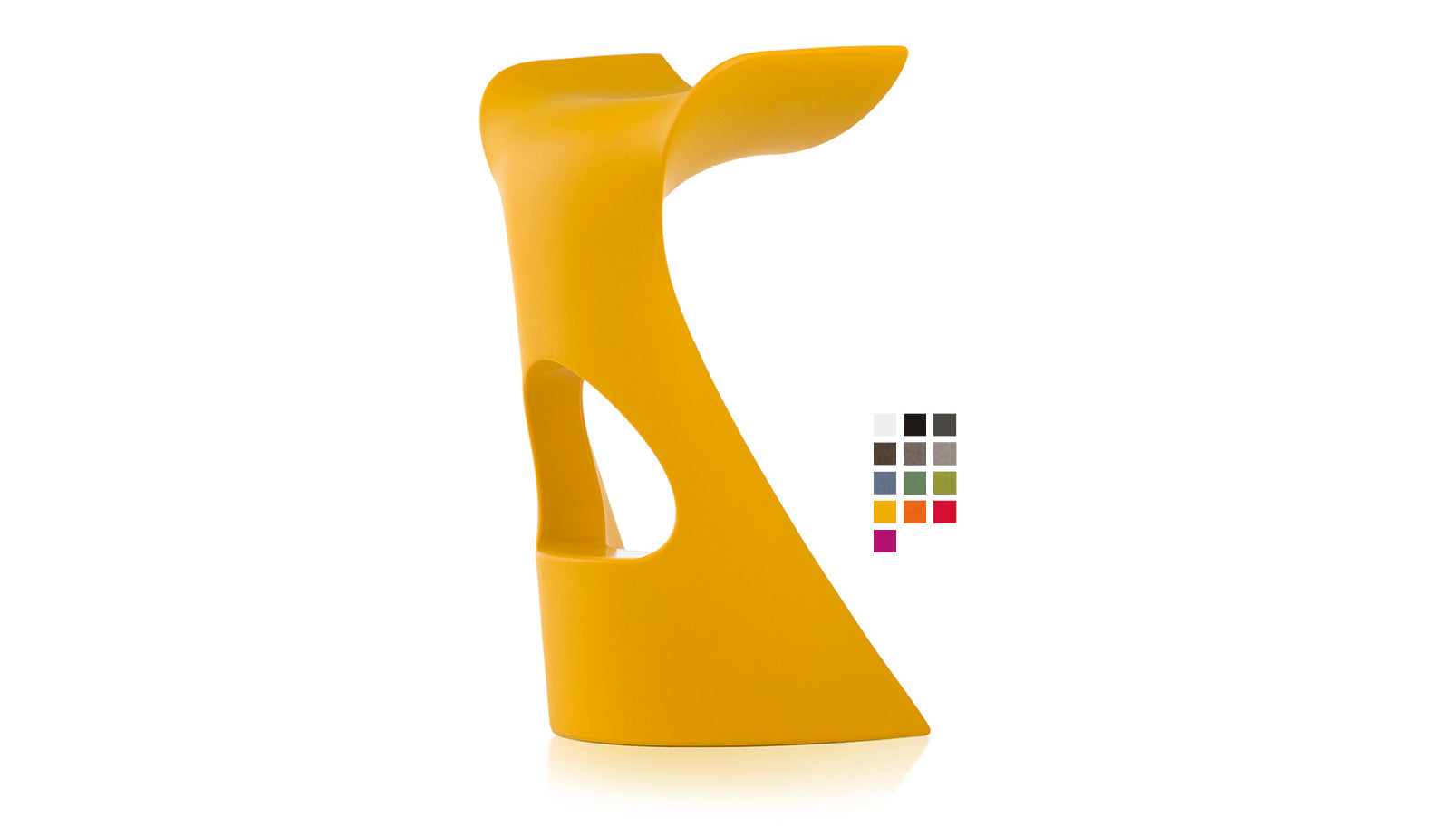 Slide KONCORD Barstuhl | Saffron Yellow / Gelb | Design Karim Rashid