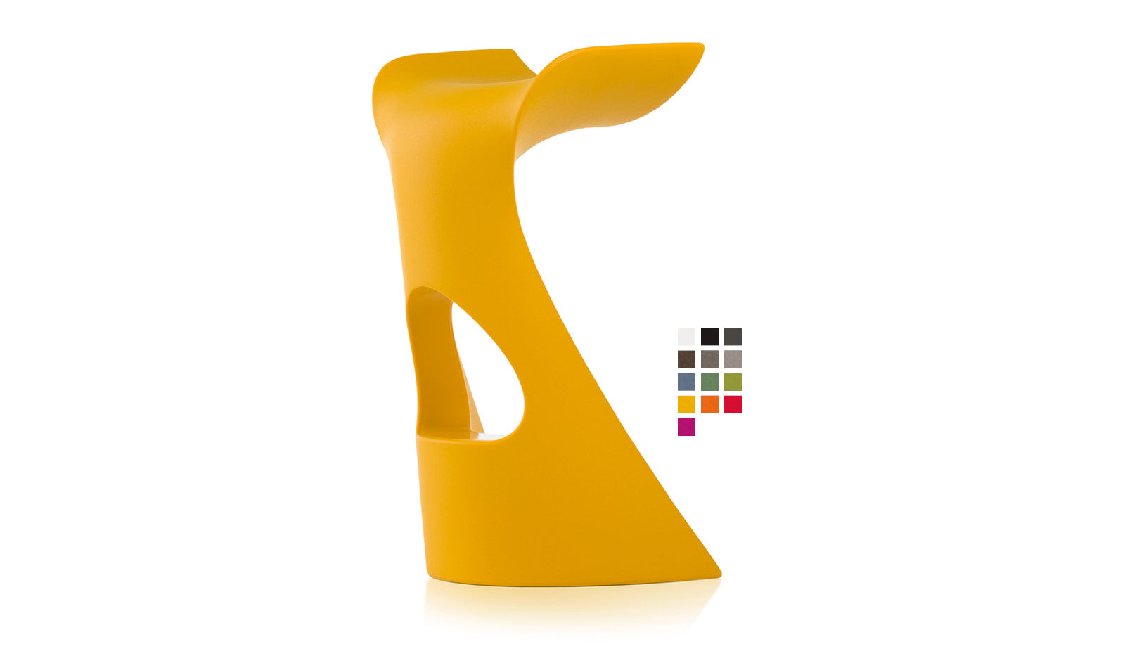 Slide KONCORD Barstuhl | Saffron Yellow / Gelb | Design Karim Rashid