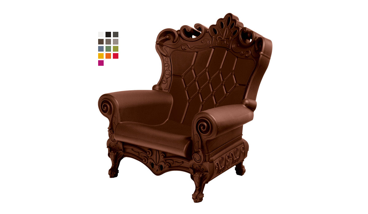 Slide QUEEN OF LOVE | Sessel | Chocolate Brown / Braun | Design Moro & Pigatti