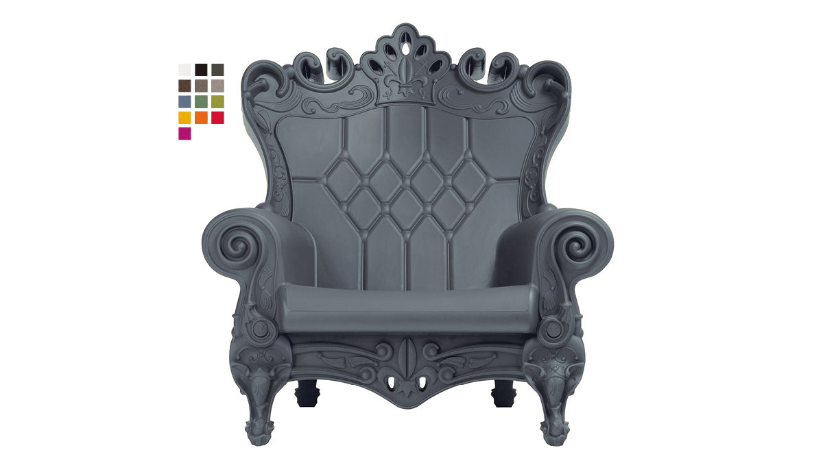 Slide QUEEN OF LOVE | Sessel | Elephant Grey / Grau | Design Moro & Pigatti