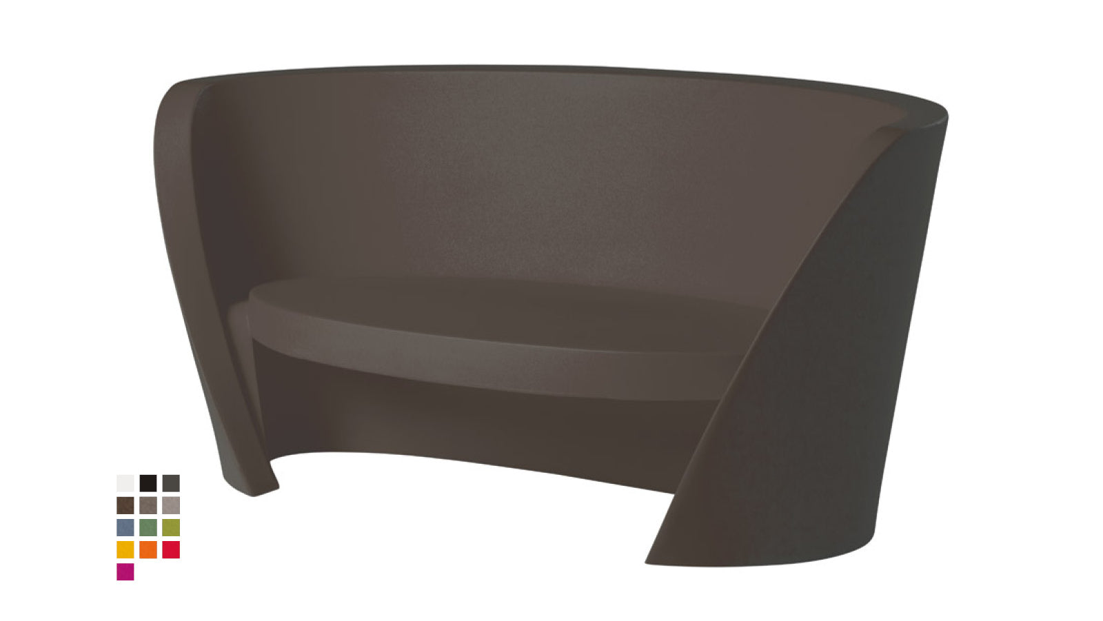 Slide Rap Sofa | Chocolate Brown / Braun | Design Karim Rashid