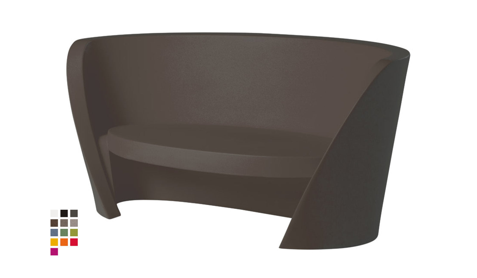 Slide Rap Sofa | Chocolate Brown / Braun | Design Karim Rashid