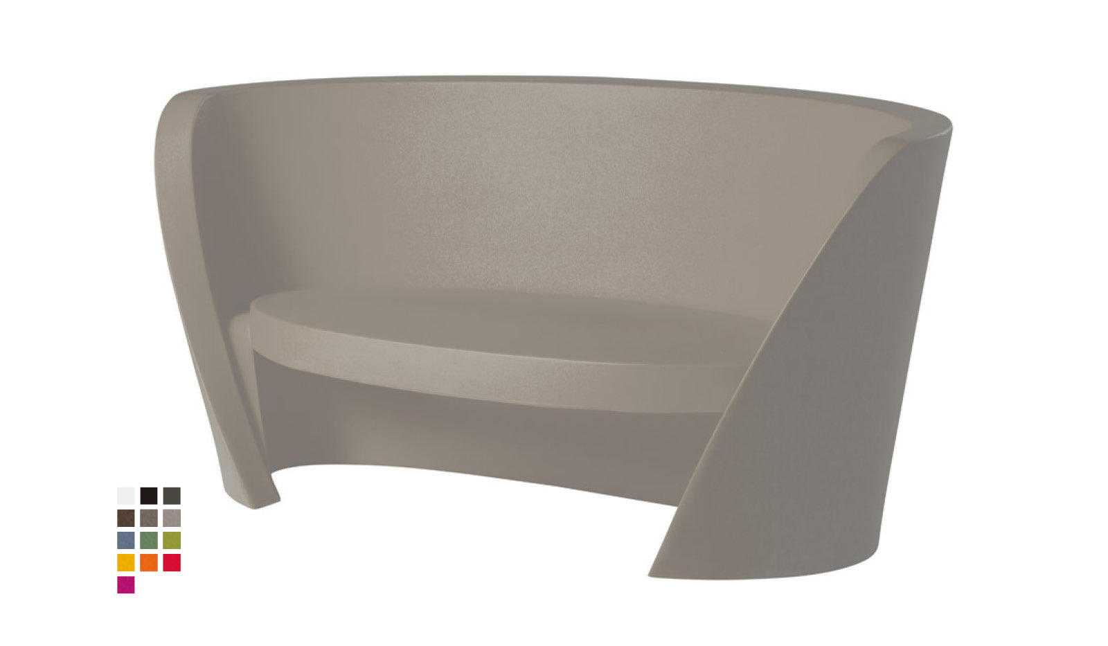 Slide Rap Sofa | Dove Grey / Tauben Grau | Design Karim Rashid