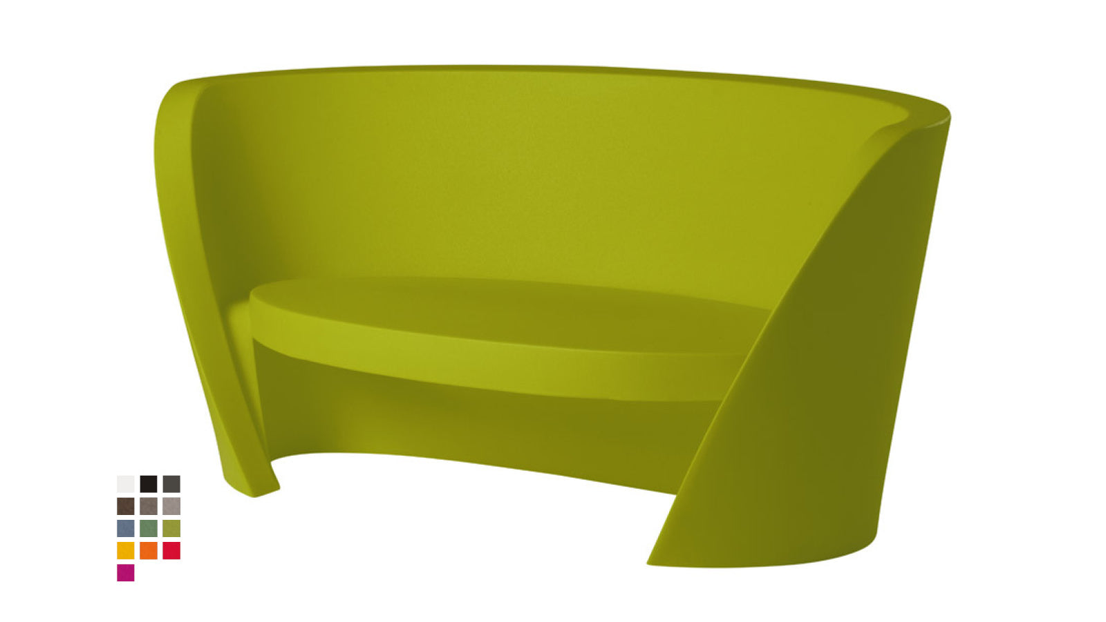 Slide Rap Sofa | Lime Green / Limetten Grün | Design Karim Rashid