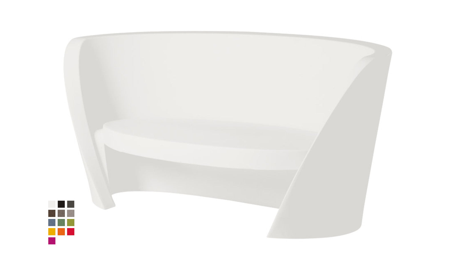 Slide Rap Sofa | Milky White / Weiß | Design Karim Rashid