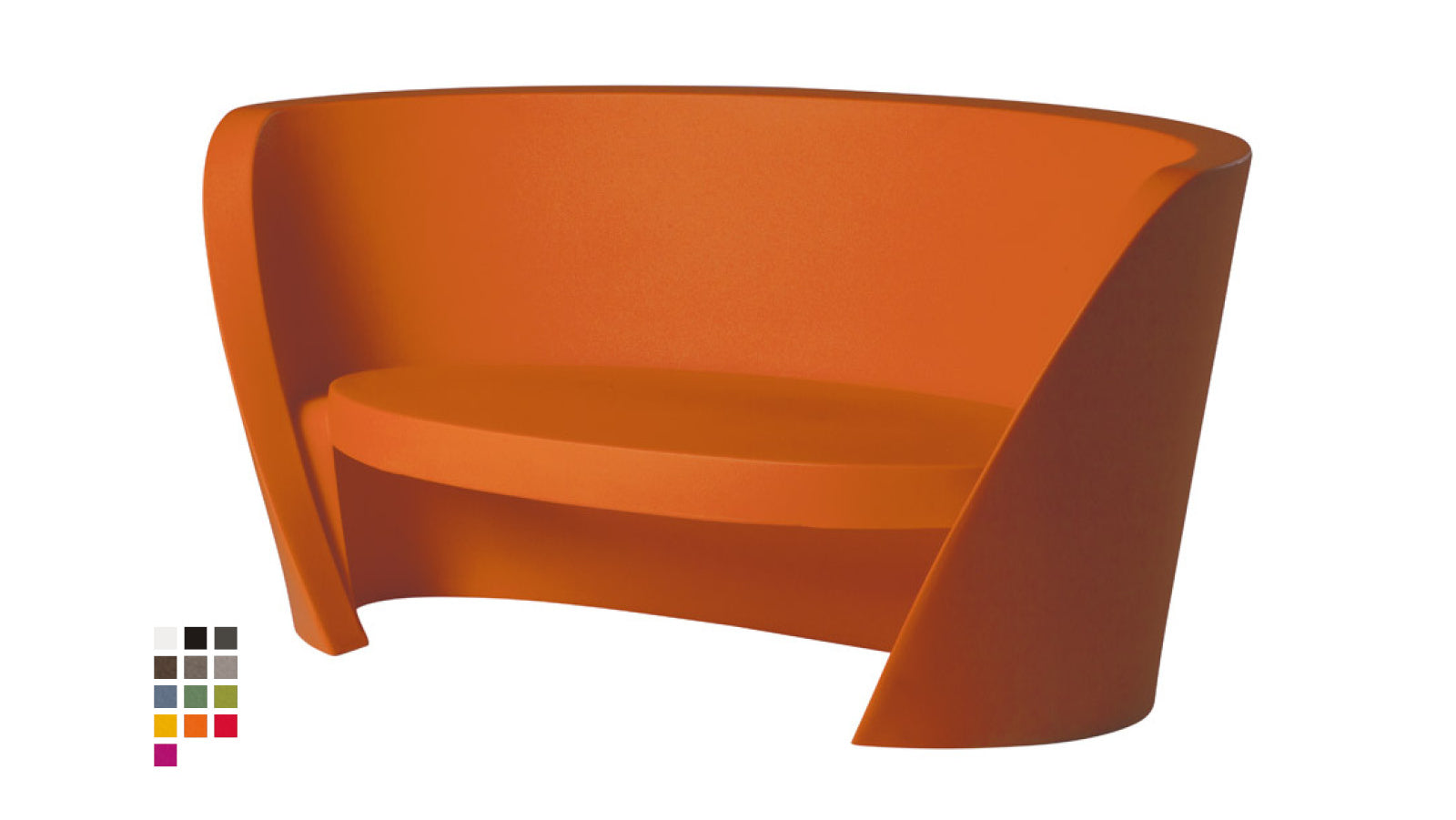 Slide Rap Sofa | Pumkin Orange / Orange | Design Karim Rashid