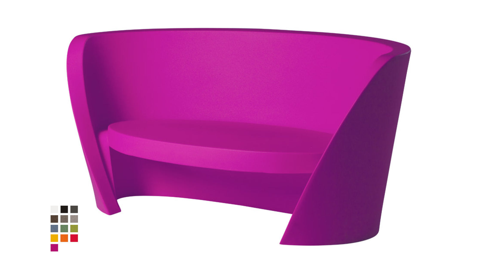Slide Rap Sofa | Sweet Fuschia - weiß | Design Karim Rashid