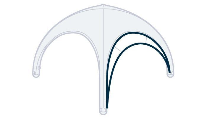 SHADE EXTENDER für aufblasbares Zelt GYBE EVENT TENT