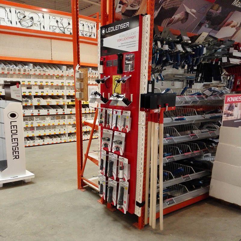 Wanddisplay / Tegowanddisplay für LEDLENSER