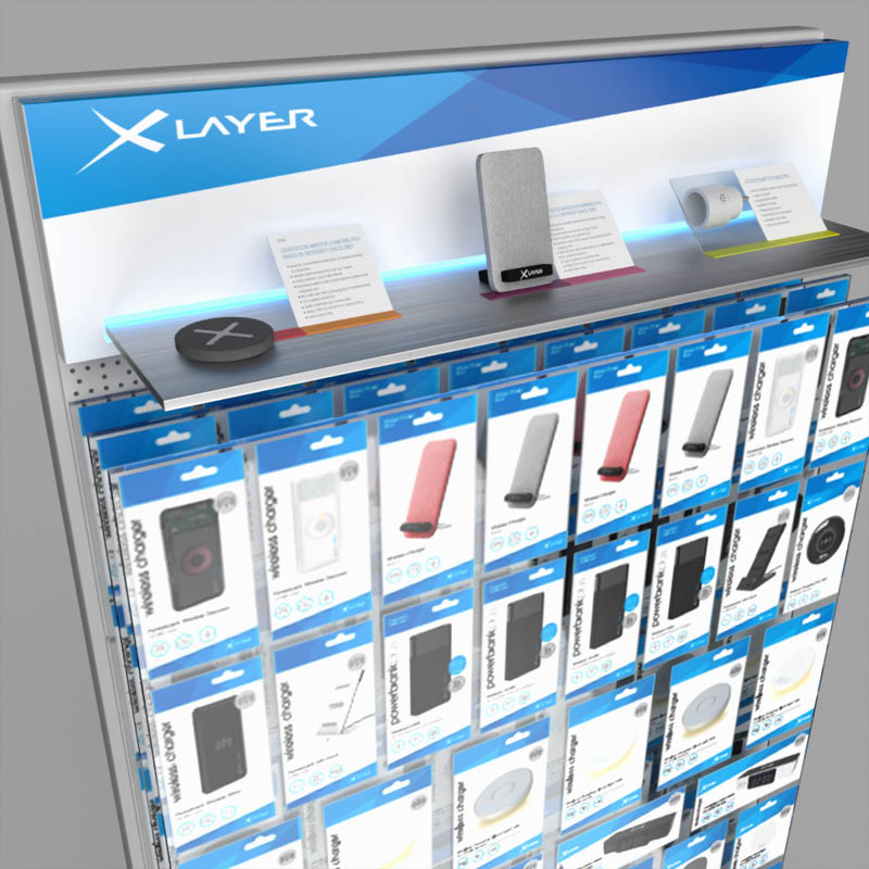 Wanddisplay / Tegowanddisplay für XLAYER