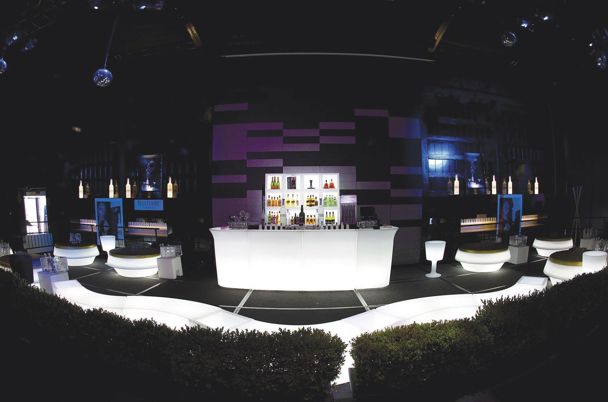 2er Set | Beleuchtbares Podest / Sitzbank SNAKE für Indoor + Outdoor | Sitzmöbel | brandamba.com