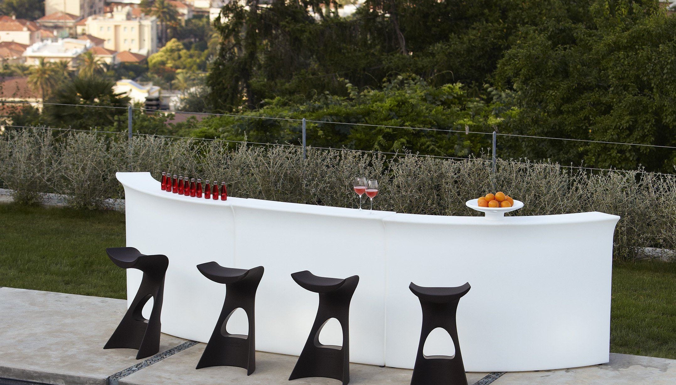 3er Set - Slide Barhocker KONCORD für INDOOR + OUTDOOR | Sitzmöbel | brandamba.com