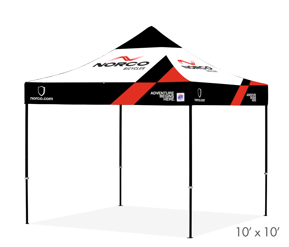 Faltzelt / Eventzelt E-Z UP Eclipse 2,5 x 2,5m - inkl. 4c Dach Bedruckung | Faltzelt | brandamba.com