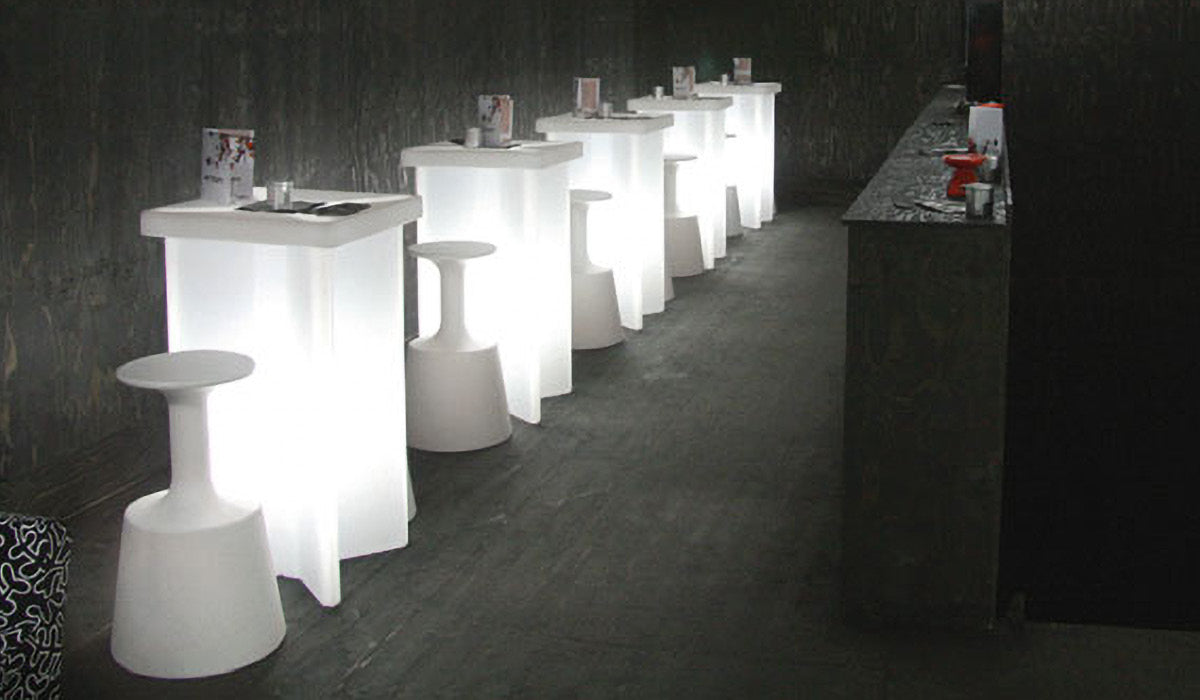 Slide DRINK Barstuhl mit Slide X2 Stechtisch - Indoor Bar - Event