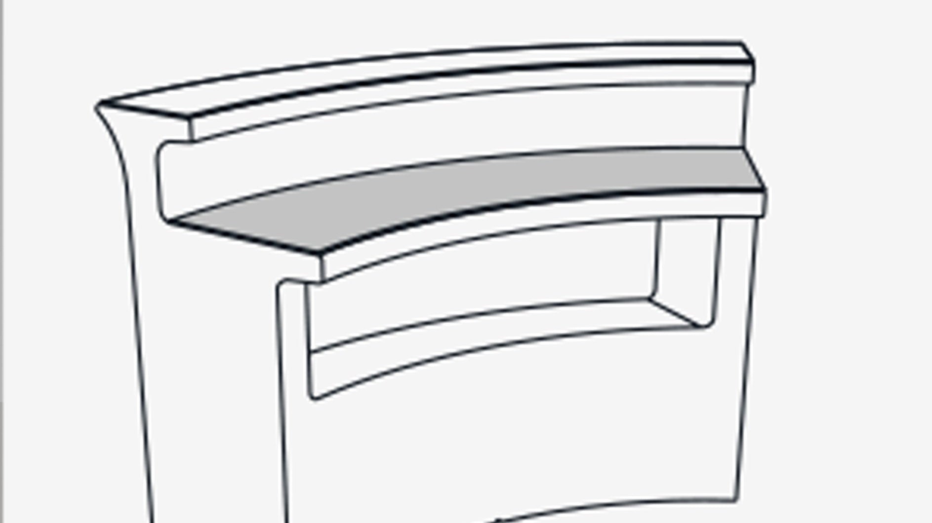 Abdeckplatte DESK für Slide Leucht-Theke BREAK BAR, halbrund | LED Theke | brandamba.com