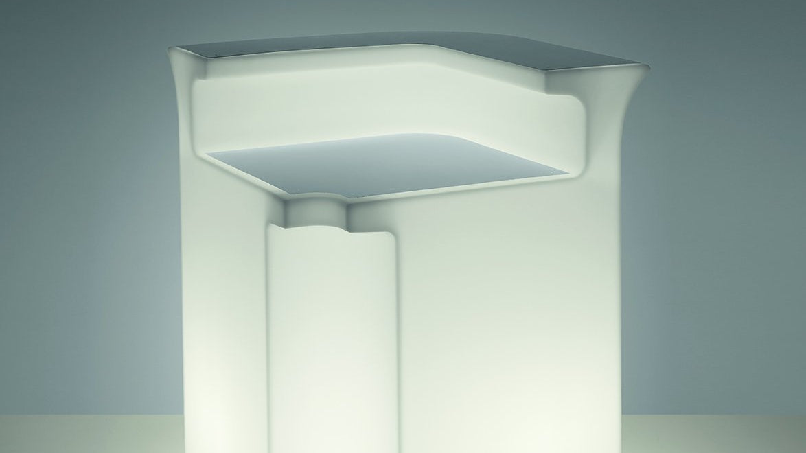 Abdeckplatte DESK für Slide Leucht-Theke BREAK CORNER | LED Theke | brandamba.com