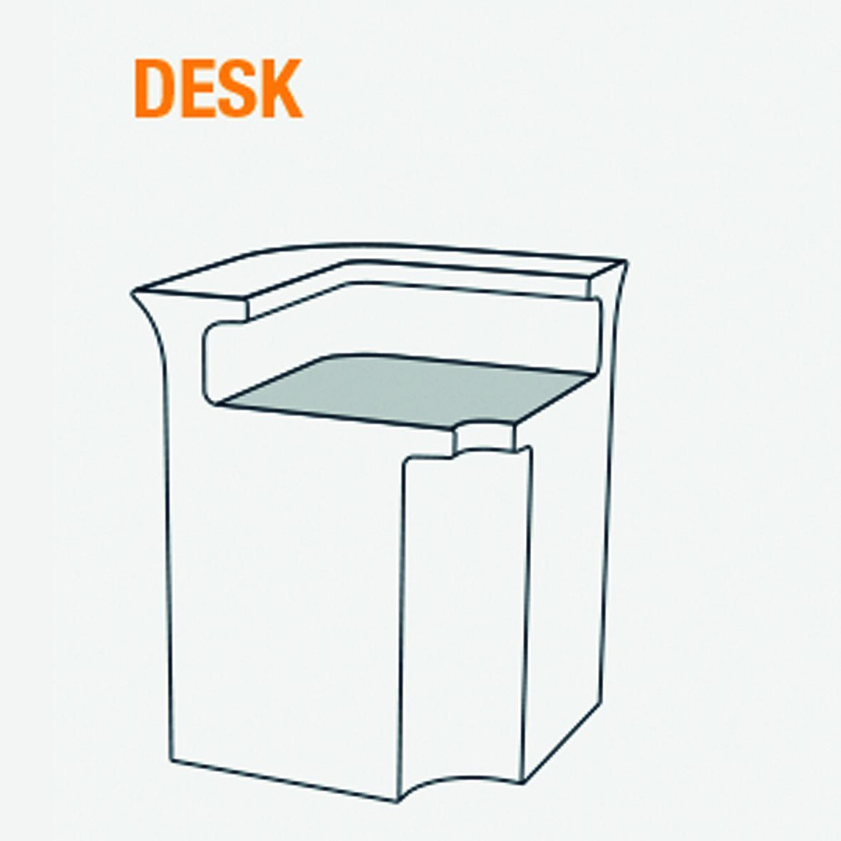 Abdeckplatte DESK für Slide Leucht-Theke BREAK CORNER | LED Theke | brandamba.com
