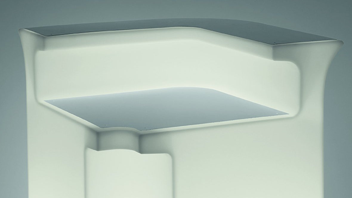 Abdeckplatte DESK für Slide Leucht-Theke BREAK CORNER | LED Theke | brandamba.com