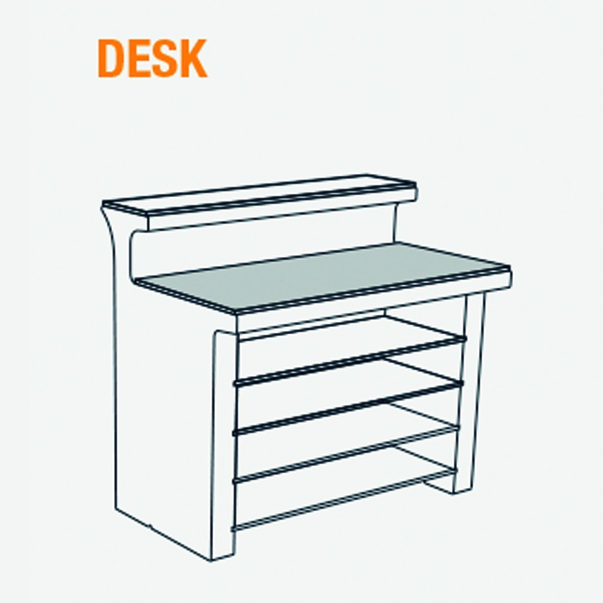 Abdeckplatte DESK für Slide Leucht-Theke BREAK LINE | LED Theke | brandamba.com
