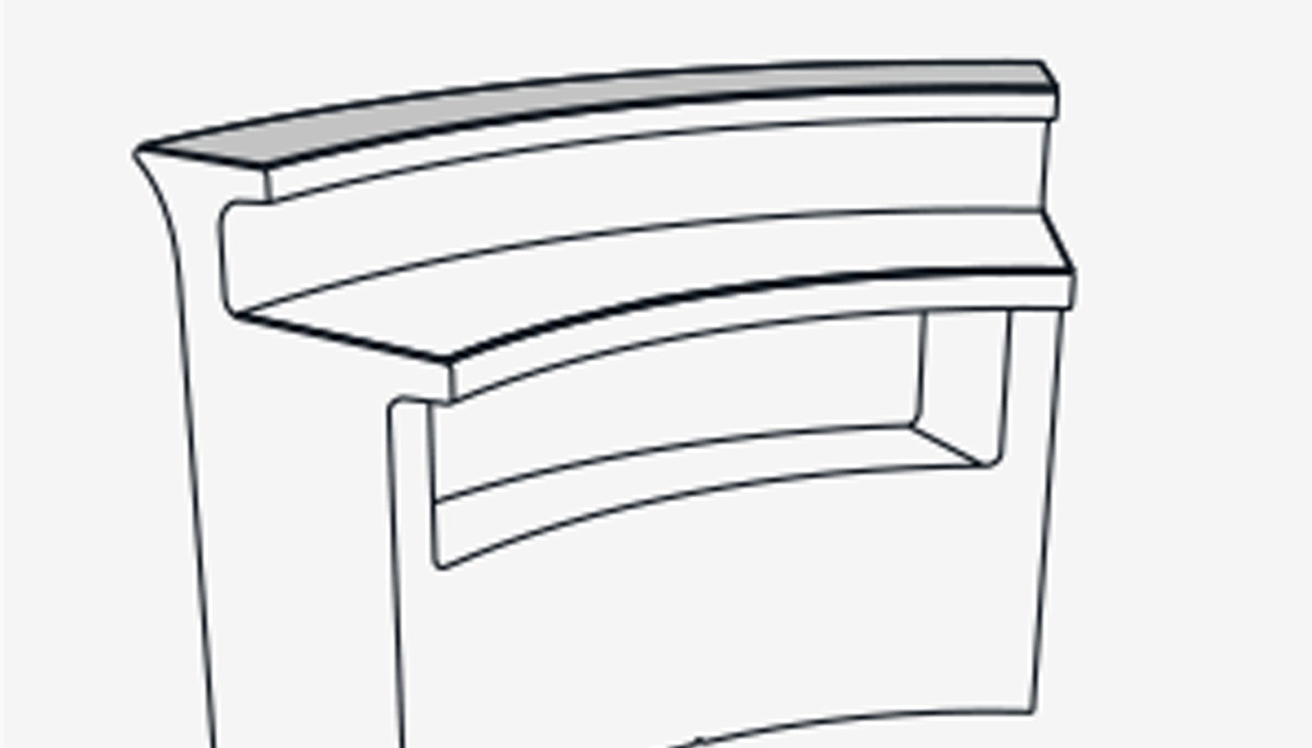 Abdeckplatte TOP für Slide Leucht-Theke BREAK BAR, halbrund | LED Theke | brandamba.com