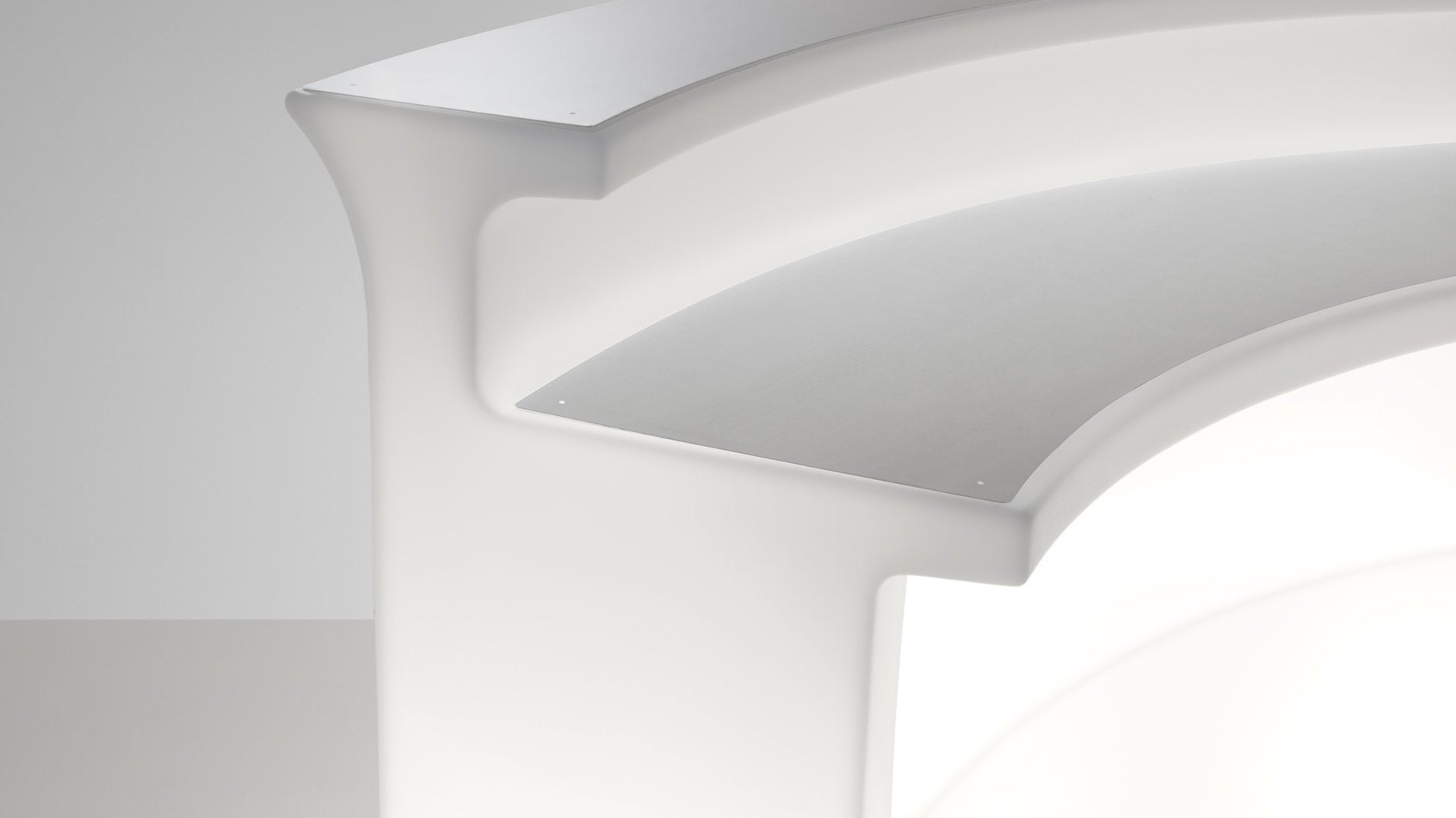 Abdeckplatte TOP für Slide Leucht-Theke BREAK BAR, halbrund | LED Theke | brandamba.com