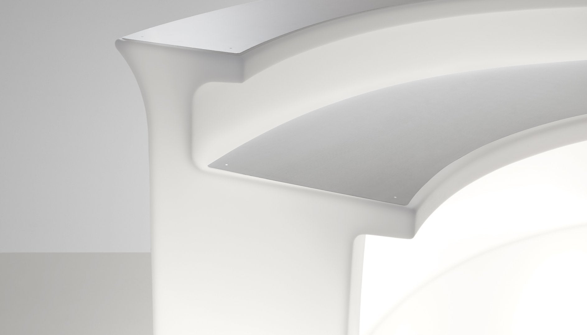 Abdeckplatte TOP für Slide Leucht-Theke BREAK BAR, halbrund | LED Theke | brandamba.com