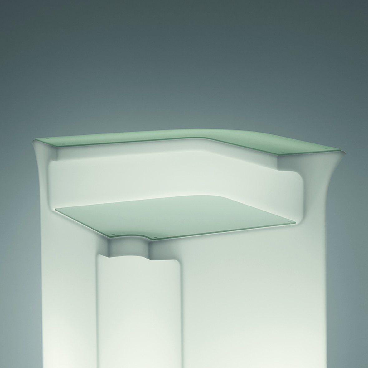 Abdeckplatte TOP für Slide Leucht-Theke BREAK CORNER | LED Theke | brandamba.com