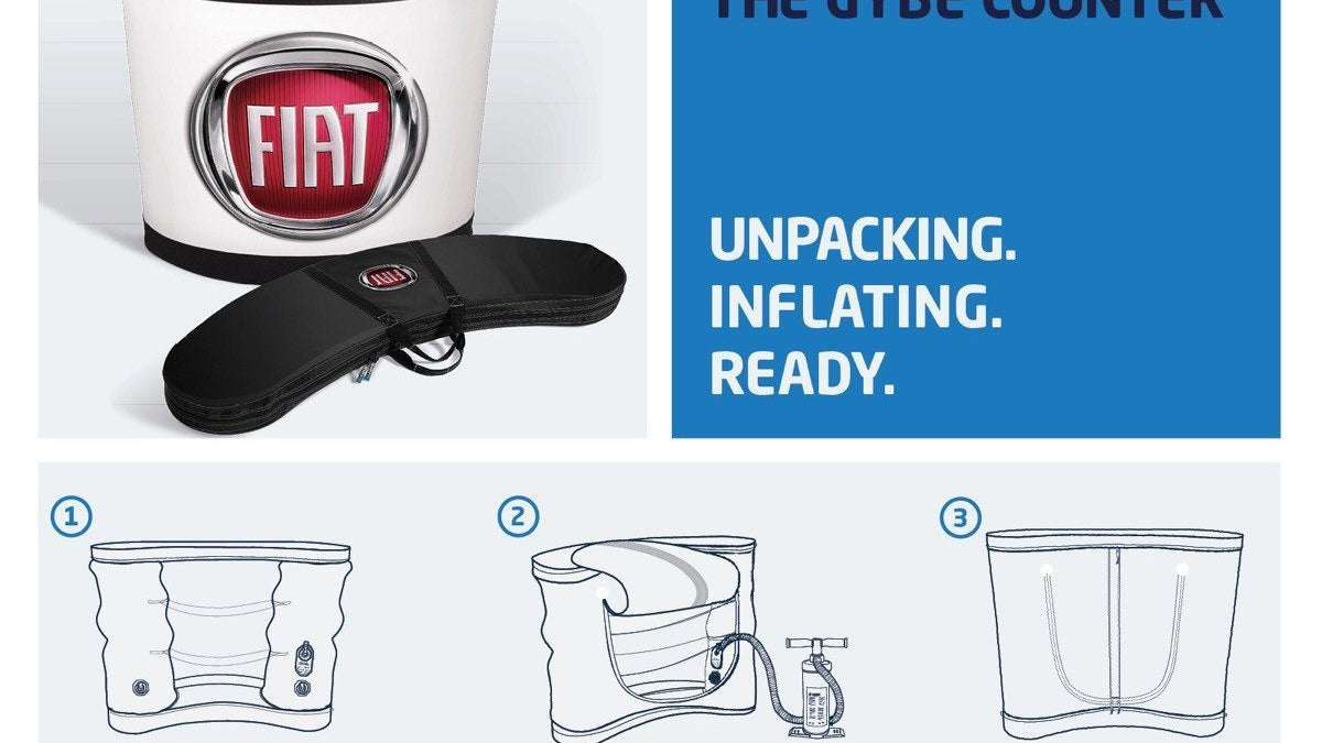 Aufblasbare Event Theke von Gybe | Theken | brandamba.com