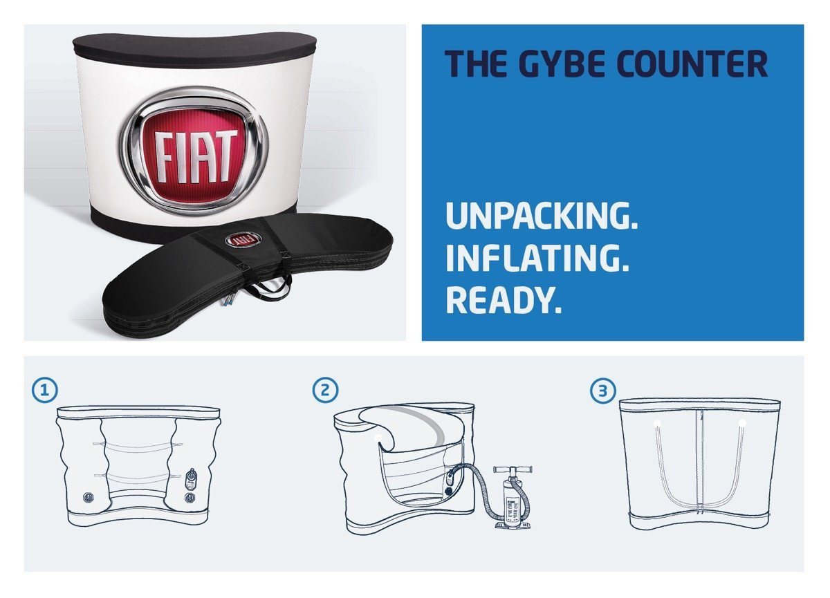 Aufblasbare Event Theke von Gybe | Theken | brandamba.com