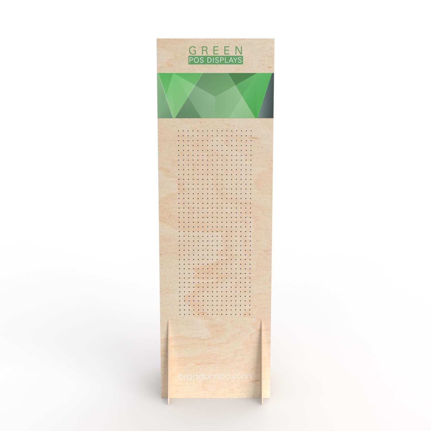 Holzdisplay Bodendisplay L - GREEN POS Display - Steckdisplay | Holzdisplay | brandamba.com