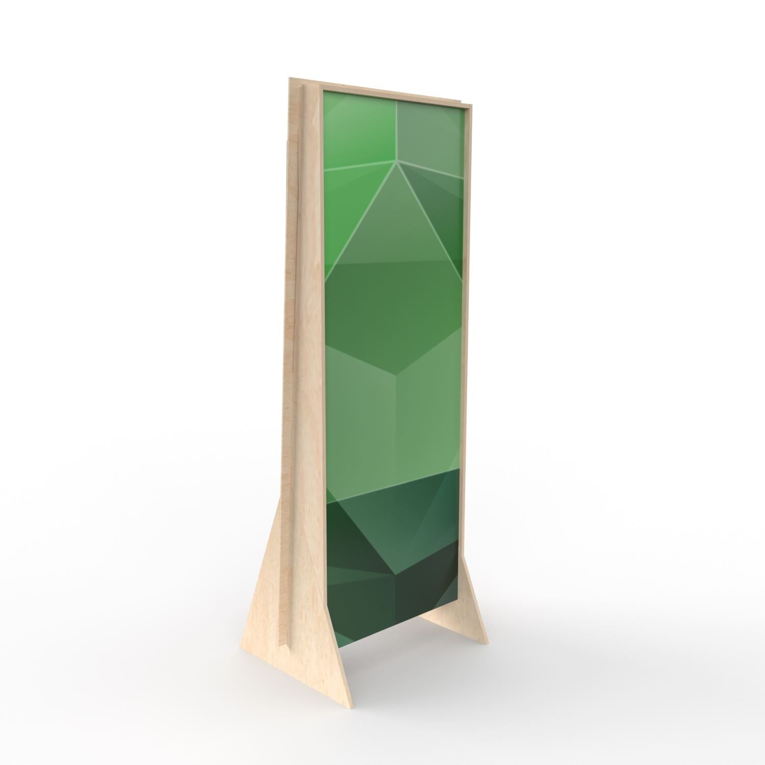 Holzdisplay Bodendisplay L - GREEN POS Display - Steckdisplay | Holzdisplay | brandamba.com