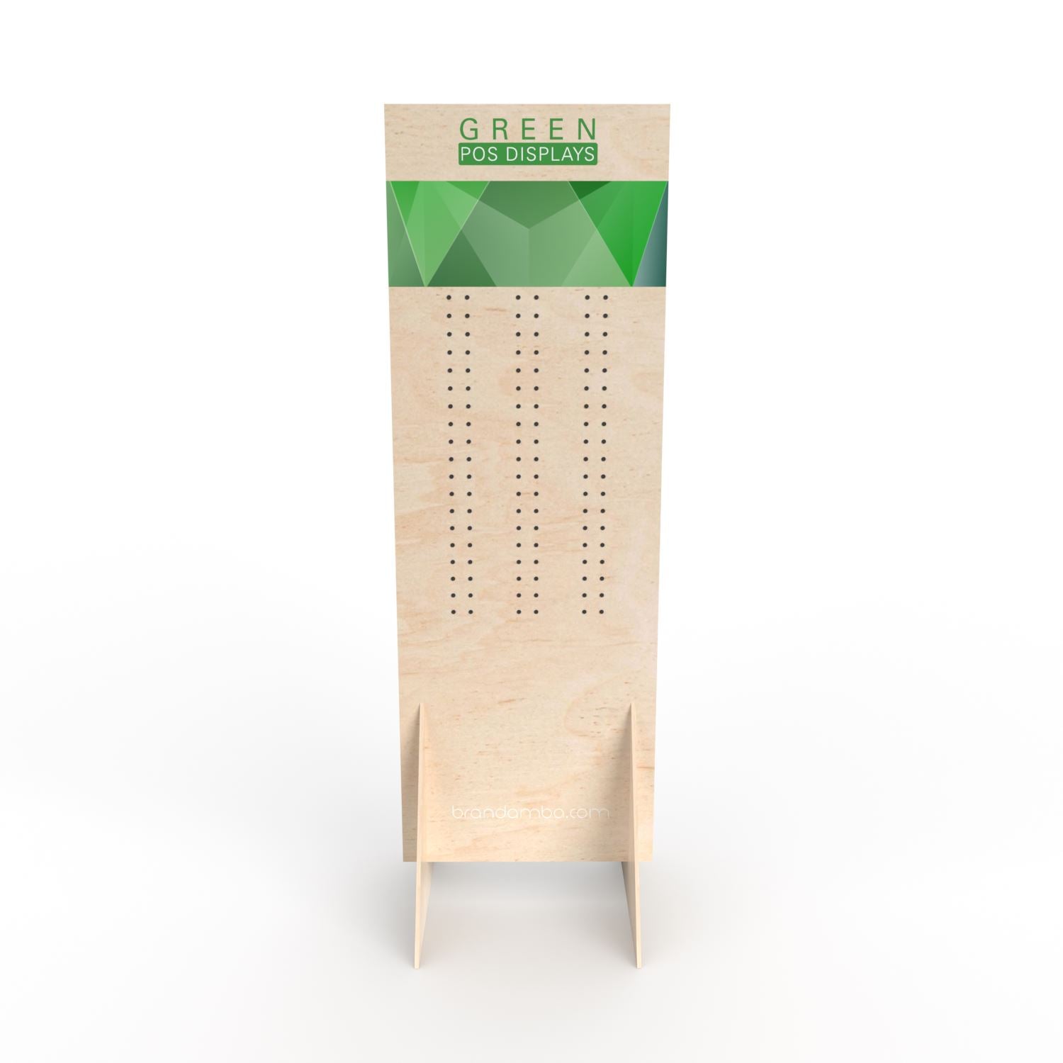 Holzdisplay Bodendisplay M - GREEN POS Display - Steckdisplay | Holzdisplay | brandamba.com