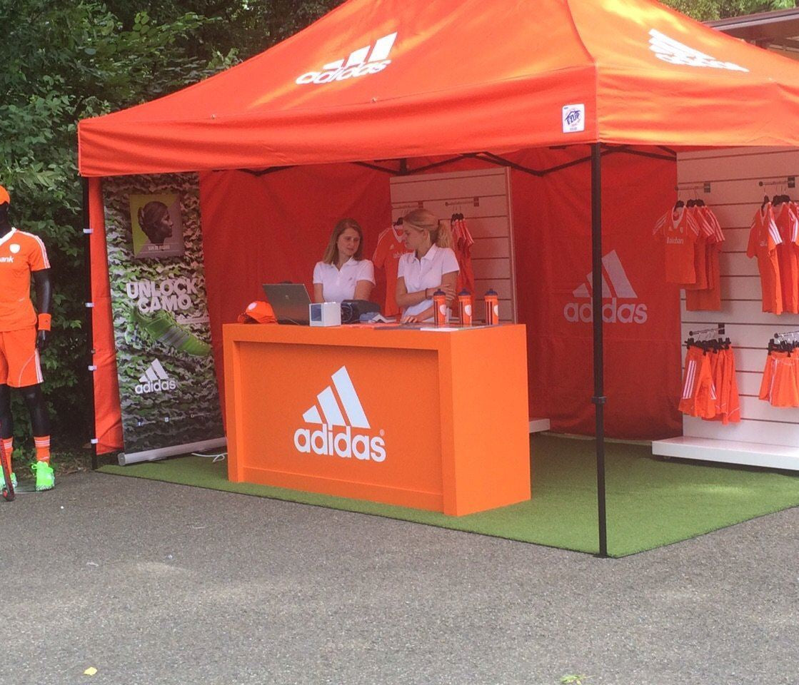 Faltzelt / Eventzelt E-Z UP Eclipse 3 x 3m - inkl. 4c Dach Bedruckung | Faltzelt | brandamba.com