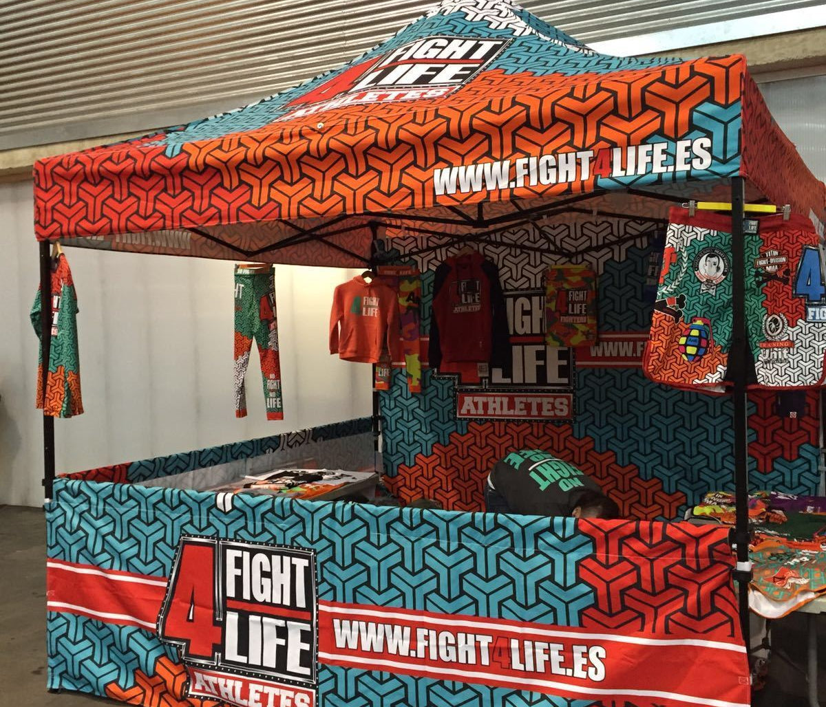 Faltzelt / Eventzelt E-Z UP Eclipse 3 x 3m - inkl. 4c Dach Bedruckung | Faltzelt | brandamba.com