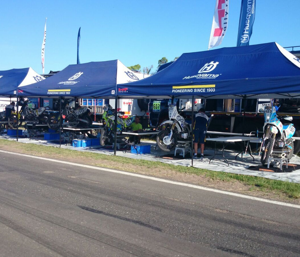 Faltzelt / Eventzelt E-Z UP Eclipse 3 x 3m - inkl. 4c Dach Bedruckung | Faltzelt | brandamba.com