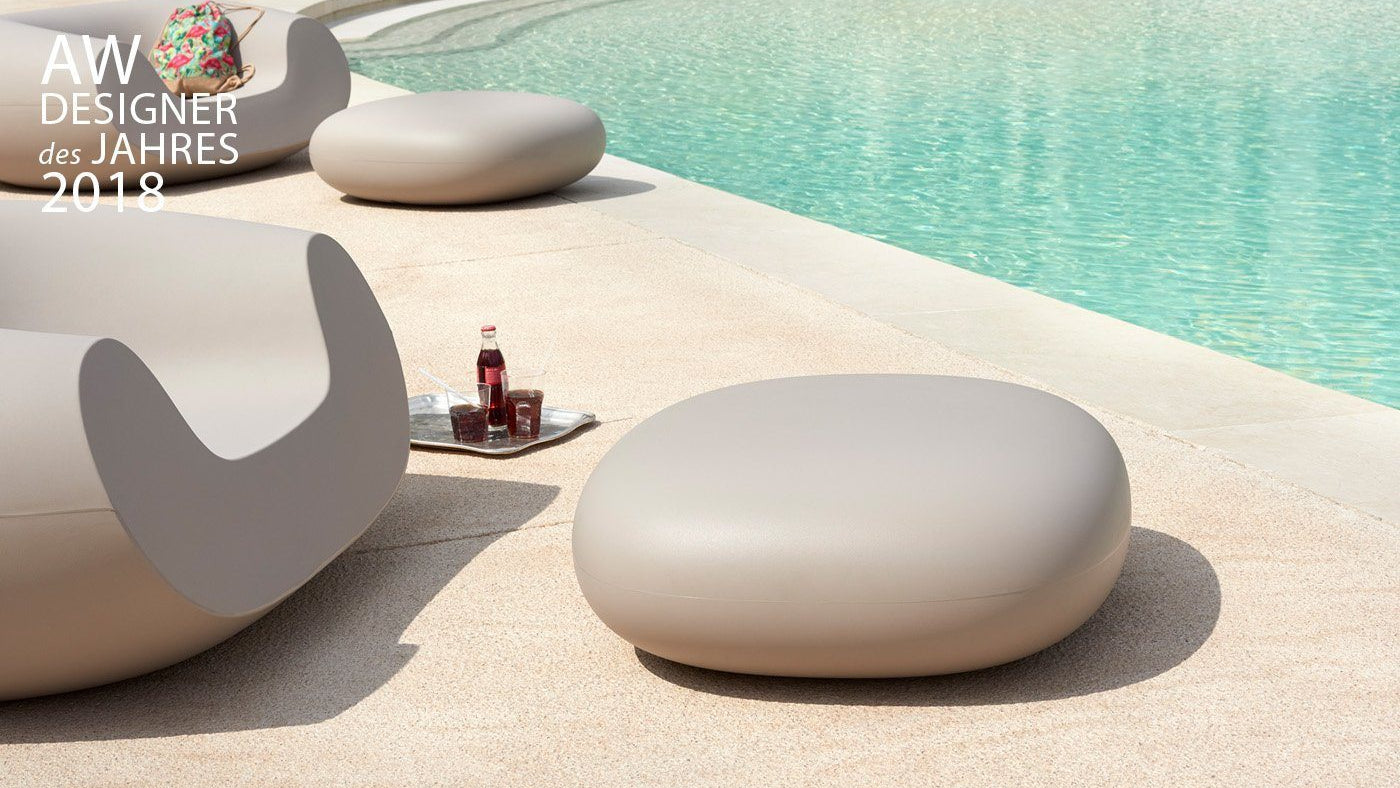 Hocker / Beistelltisch SLIDE CHUBBY LOW für Indoor + Outdoor | Sitzmöbel | brandamba.com