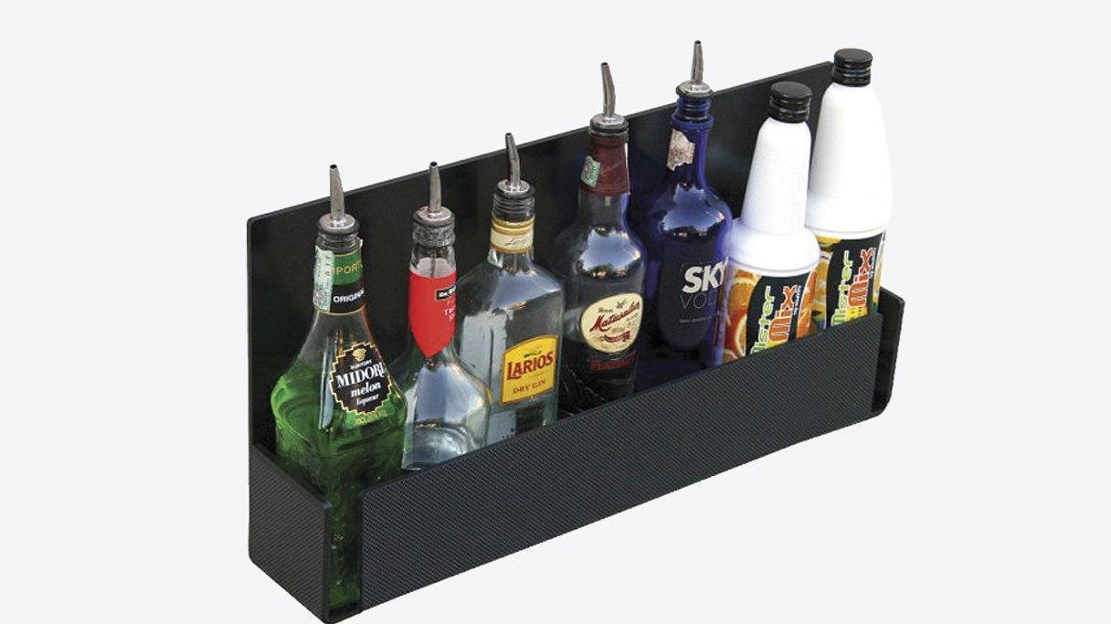 Leuchttheke BREAK LINE mit COCKTAIL STATION + SPEED RACK | LED Theke | brandamba.com