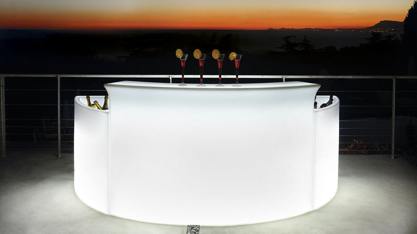 Leuchttheke Slide Break Bar - LED Theke - in kombination mit Break Ice