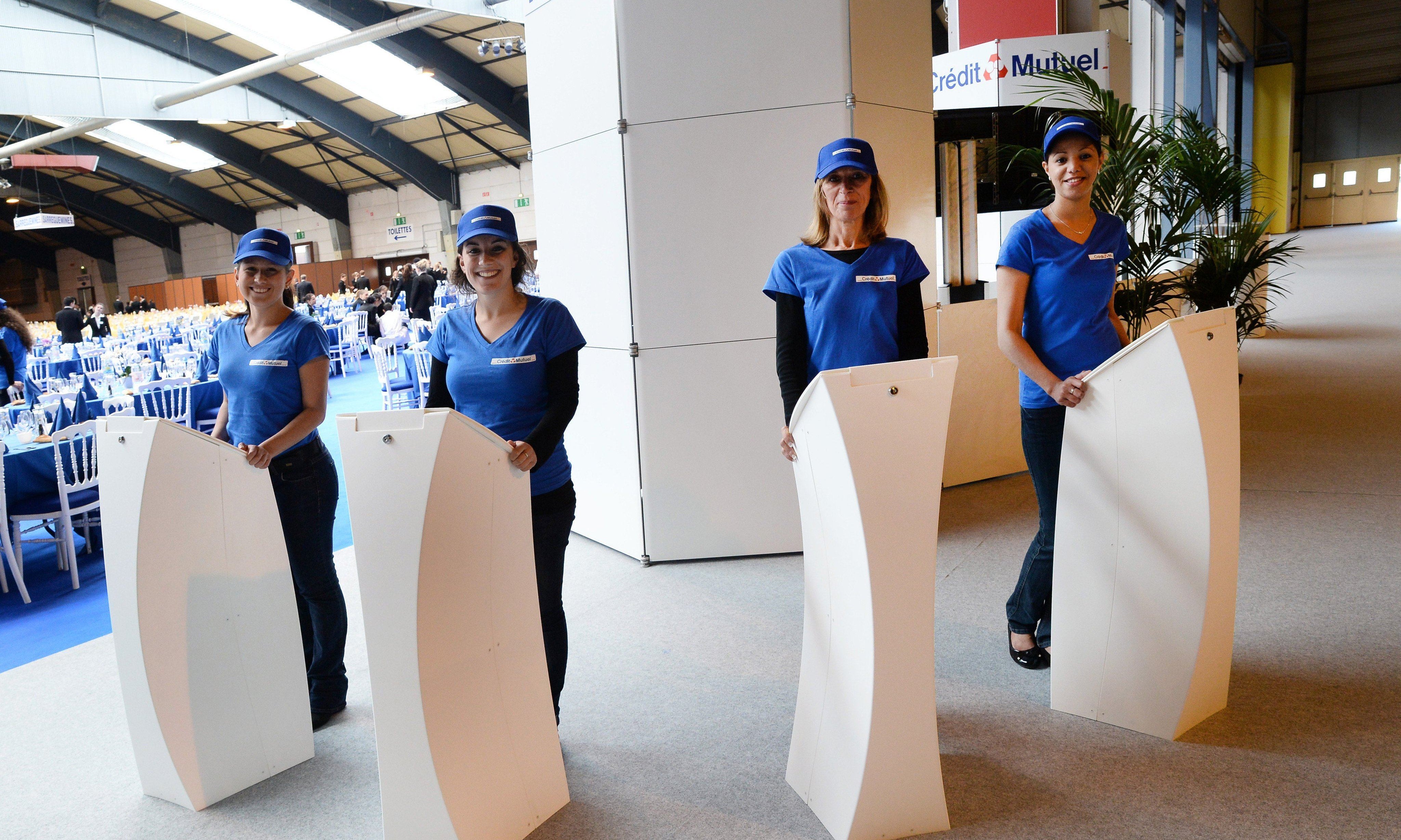 Media Pult Stehtisch TABLET TOWER CUSTOM von flux | Faltmöbel | brandamba.com