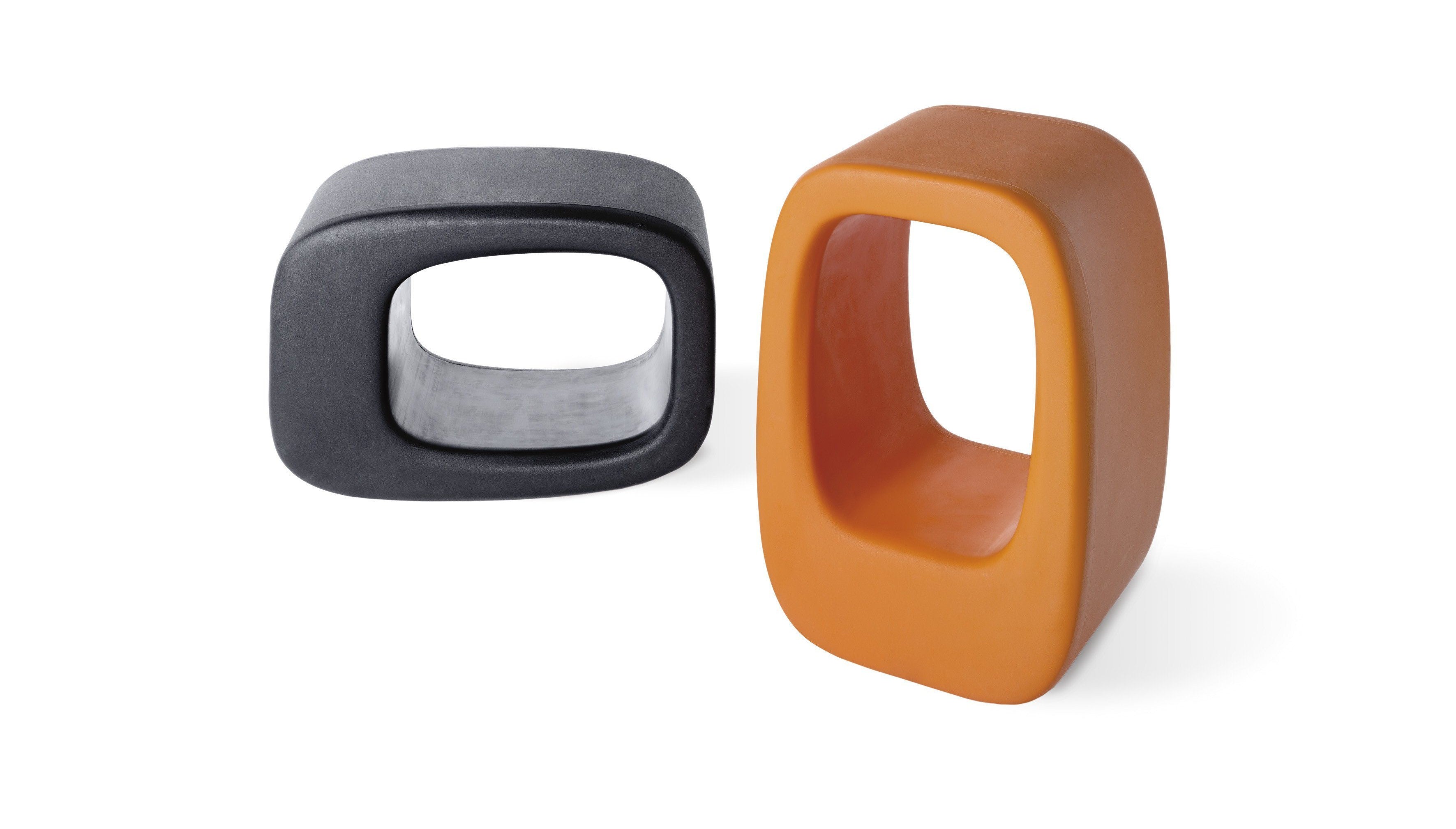 2er Set Sitz Hocker und Beistelltisch LAZY BONES für Indoor + Outdoor | Sitzmöbel | brandamba.com